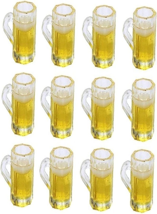 WaigN 12Pcs Beer Cup, Miniature Cups, Dollhouse Mug Model for Miniature Dollhouse Accessories with Realistic Looking Beer Practical Processed Party Accessories, Decorations - Image 1
